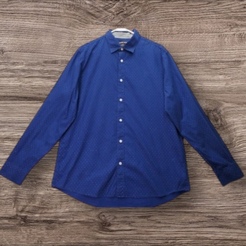 Michael Kors Men's Deep Blue Button Down Shirt